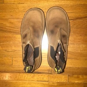 Doc marten slip on leather upper boot!